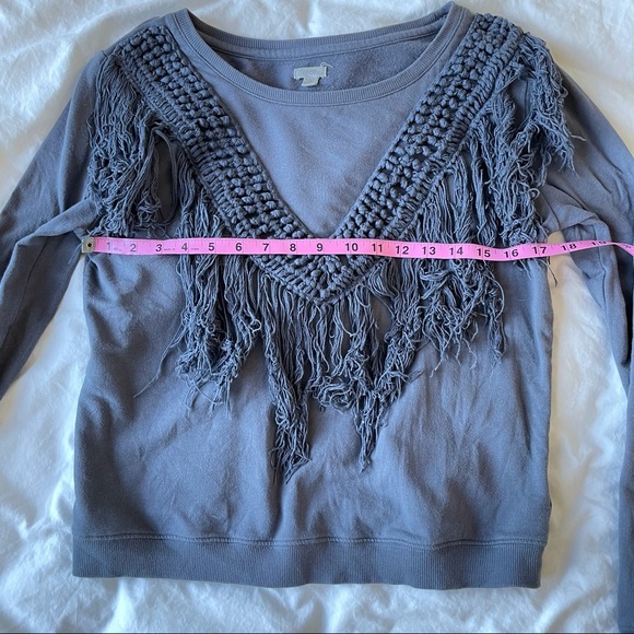 Urban Outfitters Macrame Fringe Sweatshirt - Picture 5 of 8